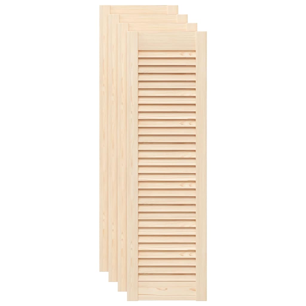 Portes d'armoire à persiennes 4pcs 99x29,5cm bois de pin massif