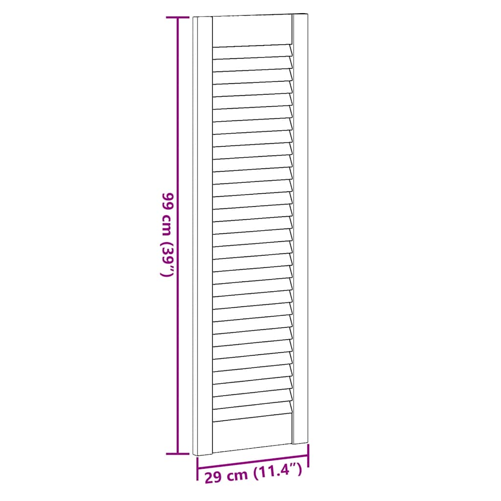 Portes d'armoire à persiennes 4pcs 99x29,5cm bois de pin massif