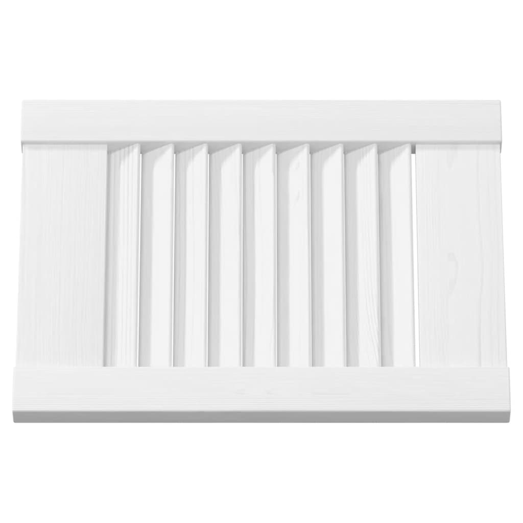 Portes d'armoire à persiennes 4 pcs blanc 39,5x29,5 cm