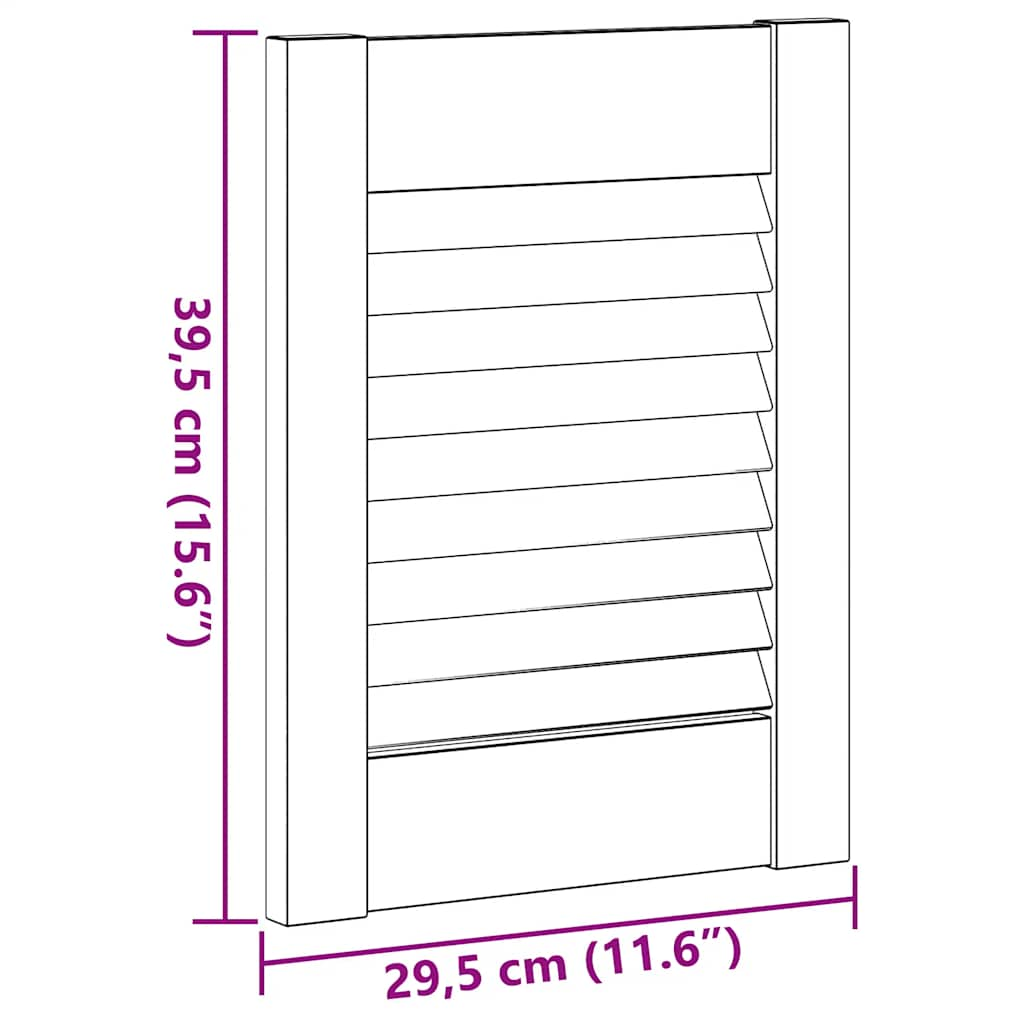 Portes d'armoire à persiennes 4 pcs blanc 39,5x29,5 cm