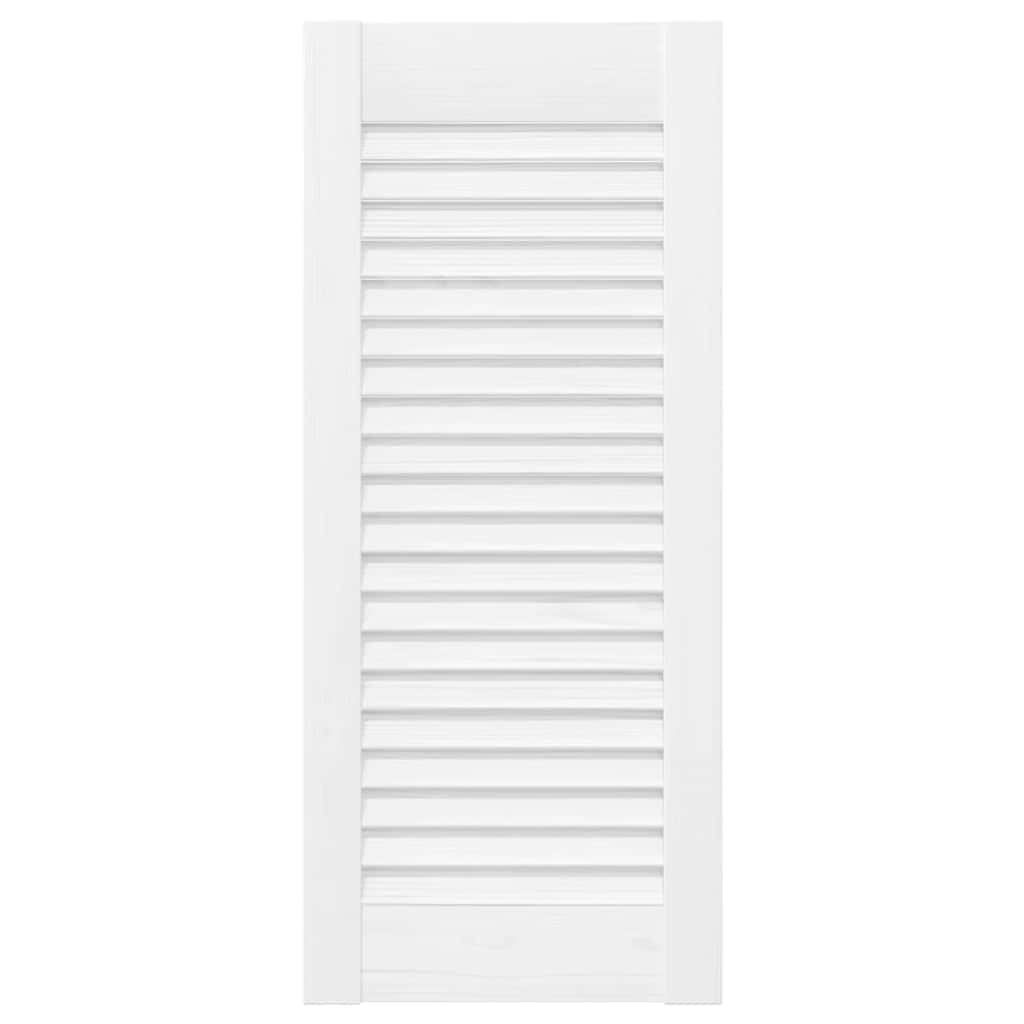 Porte d'armoire à persiennes blanc 61,5x29,5 cm