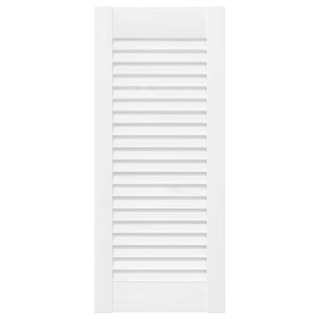 Porte d'armoire à persiennes blanc 61,5x29,5 cm