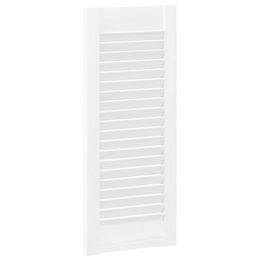 Porte d'armoire à persiennes blanc 61,5x29,5 cm