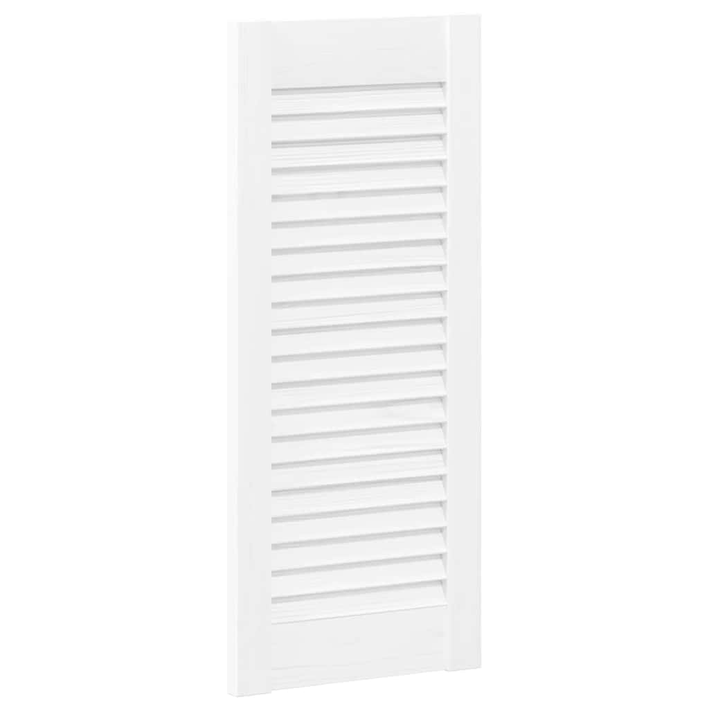 Portes d'armoire à persiennes 4 pcs blanc 61,5x29,5 cm