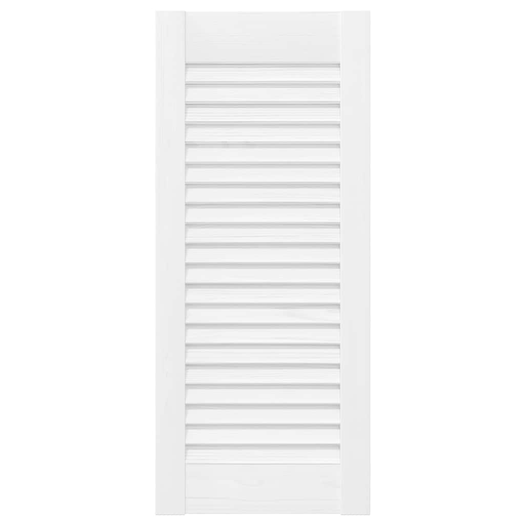 Portes d'armoire à persiennes 4 pcs blanc 61,5x29,5 cm