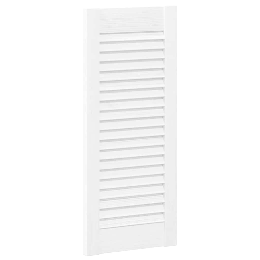 Porte d'armoire à persiennes blanc 69x29,5 cm