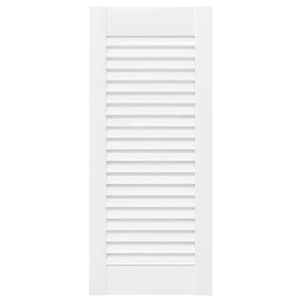 Porte d'armoire à persiennes blanc 69x29,5 cm