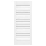 Portes d'armoire à persiennes 2 pcs blanc 69x29,5 cm