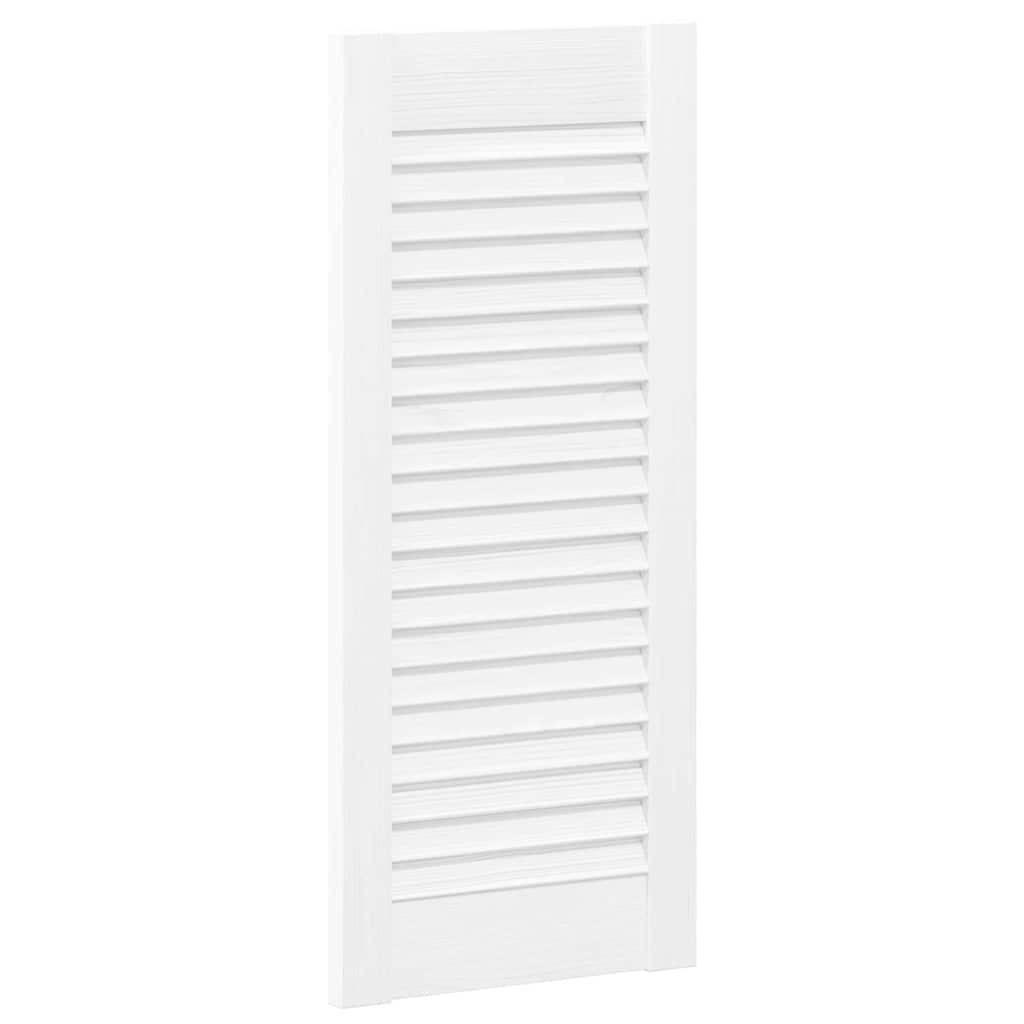 Portes d'armoire à persiennes 4 pcs blanc 69x29,5 cm