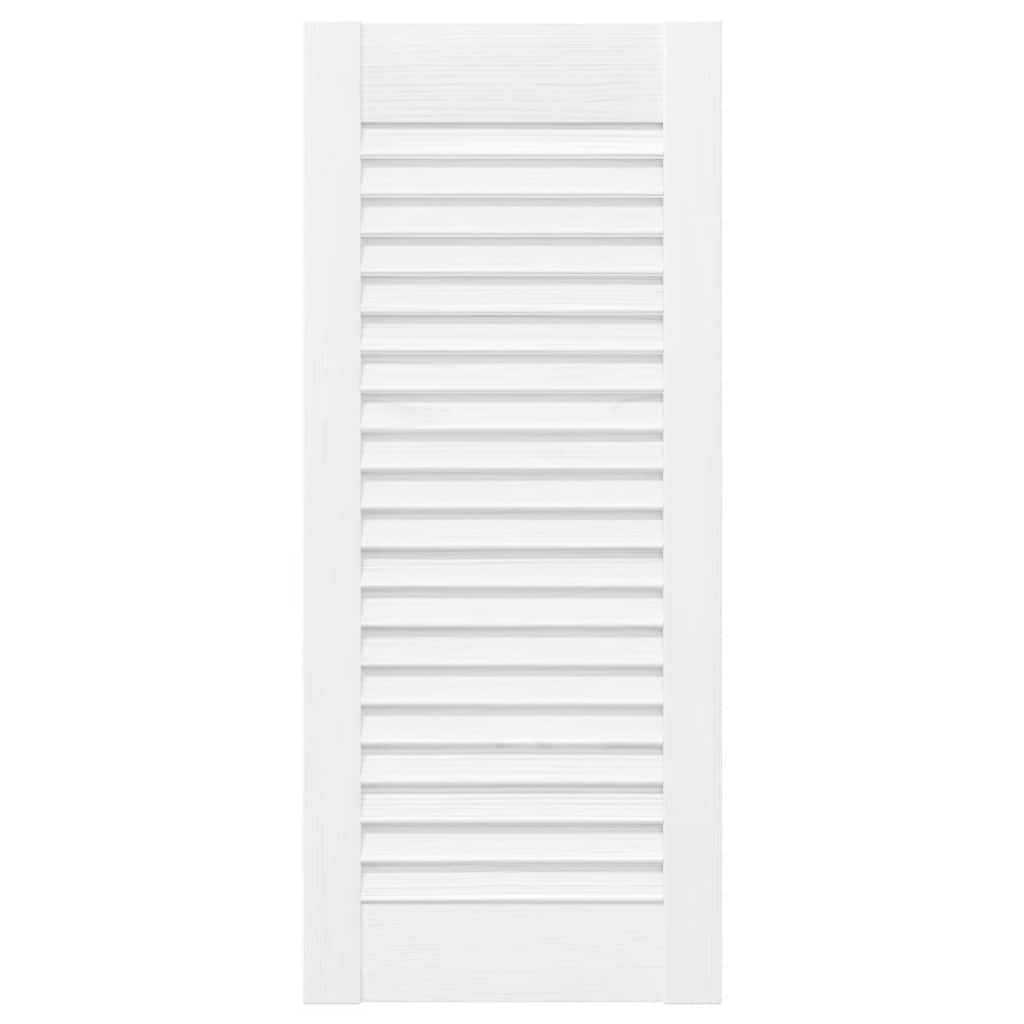 Portes d'armoire à persiennes 4 pcs blanc 69x29,5 cm