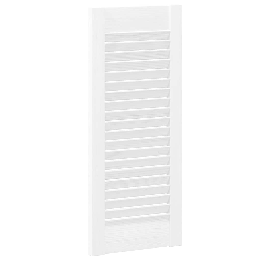 Portes d'armoire à persiennes 4 pcs blanc 69x29,5 cm