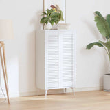 2 pcs white louvered cabinet doors 99x29.5 cm