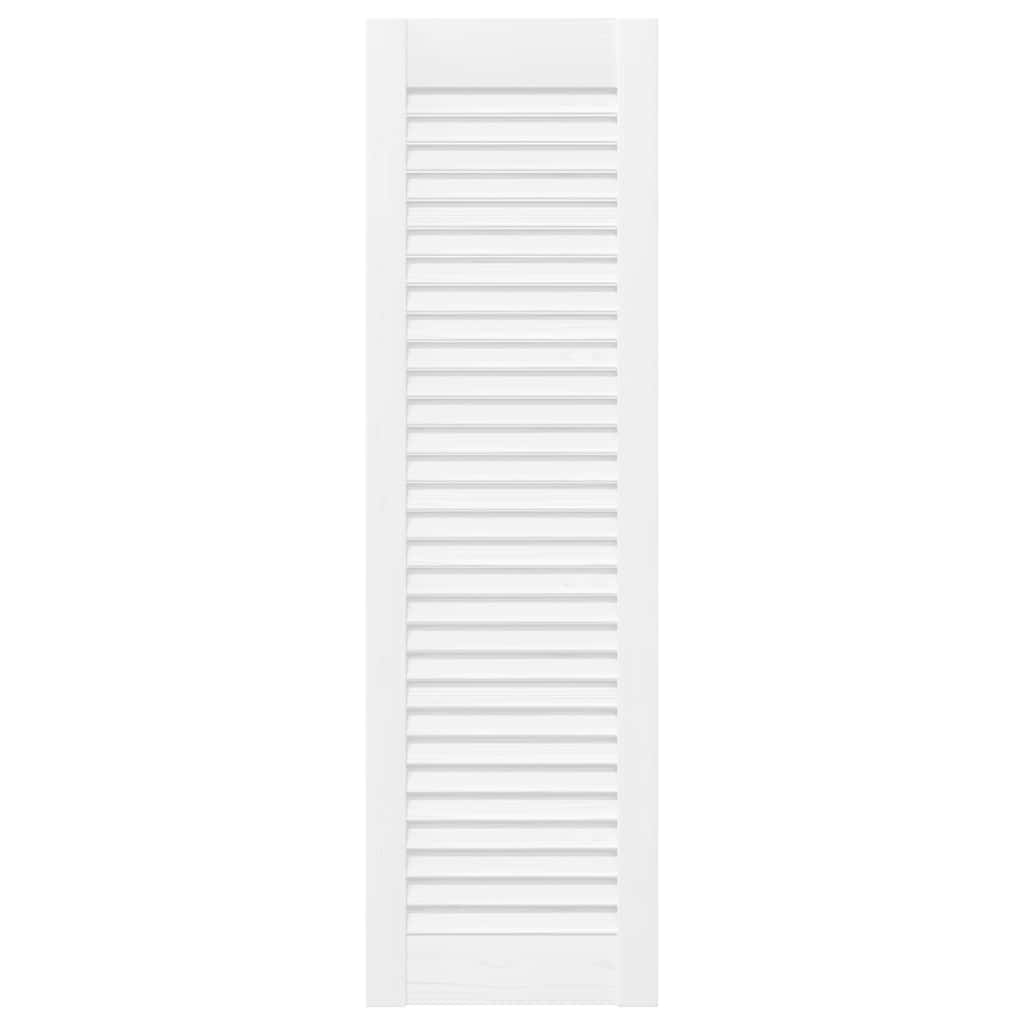 2 pcs white louvered cabinet doors 99x29.5 cm