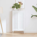 2 pcs white louvered cabinet doors 99x29.5 cm