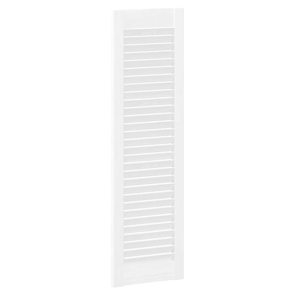 Portes d'armoire à persiennes 4 pcs blanc 99x29,5 cm