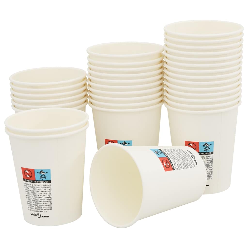 Tasses à café en papier avec couvercles 1000 pcs 8oz 200ml