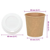 Tasses à café en papier avec couvercles 1000 pcs 4oz 100ml