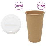 Tasses à café en papier avec couvercles 1000 pcs 16oz 400ml