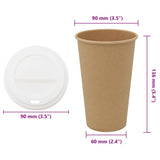 Paper Coffee Cups with Lids 1000pcs 16oz 400ml