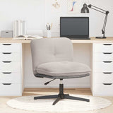 Chaise pivotante de bureau gris clair bouclé comme laine tissu