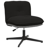 Chaise pivotante de bureau noir bouclé comme de la laine tissu