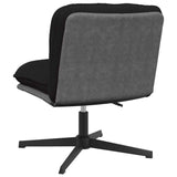 Chaise pivotante de bureau noir bouclé comme de la laine tissu