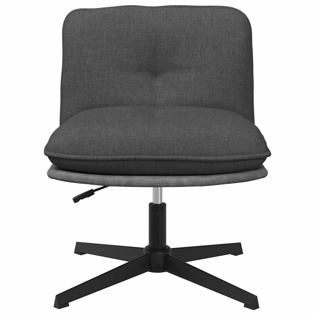 Chaise pivotante de bureau Gris foncé Tissu