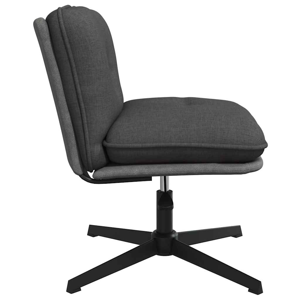 Chaise pivotante de bureau Gris foncé Tissu