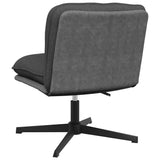 Chaise pivotante de bureau Gris foncé Tissu