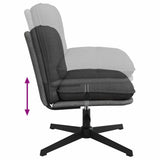 Chaise pivotante de bureau Gris foncé Tissu