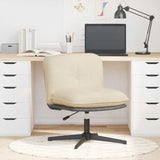 Chaise pivotante de bureau Crème Tissu