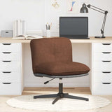 Chaise pivotante de bureau Marron Tissu