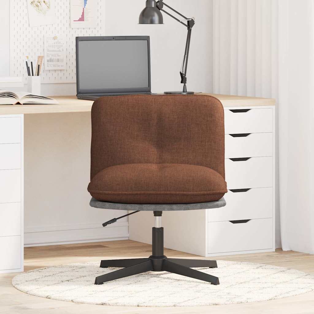 Chaise pivotante de bureau Marron Tissu