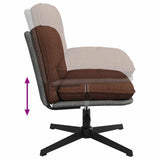 Chaise pivotante de bureau Marron Tissu