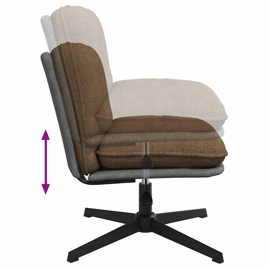 Chaise pivotante de bureau Taupe Tissu