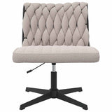 Chaise pivotante de bureau gris clair bouclé comme laine tissu