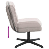 Chaise pivotante de bureau gris clair bouclé comme laine tissu