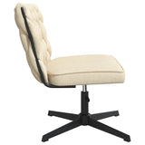 Chaise pivotante de bureau Crème Tissu