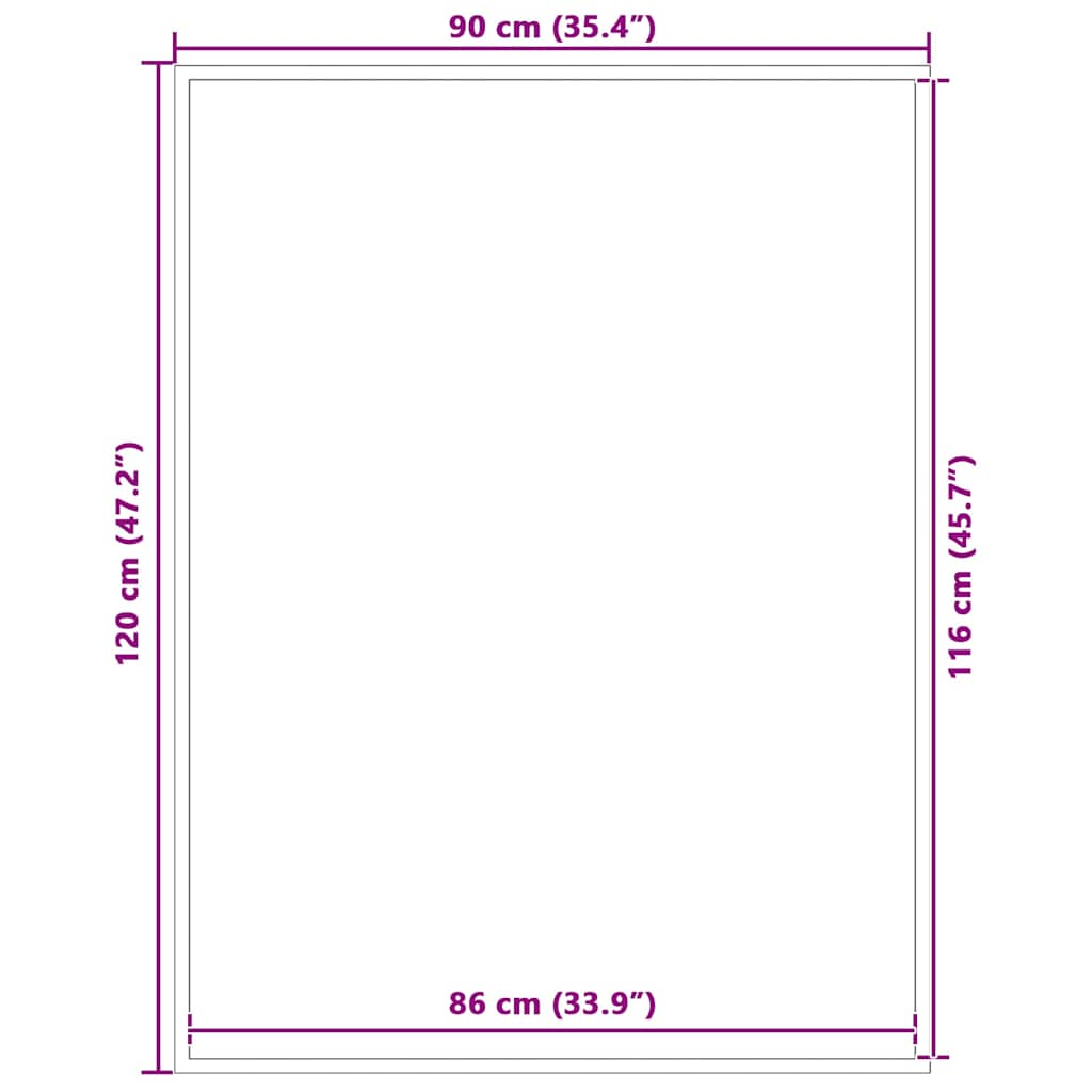 Paillasson marron 90x120 cm