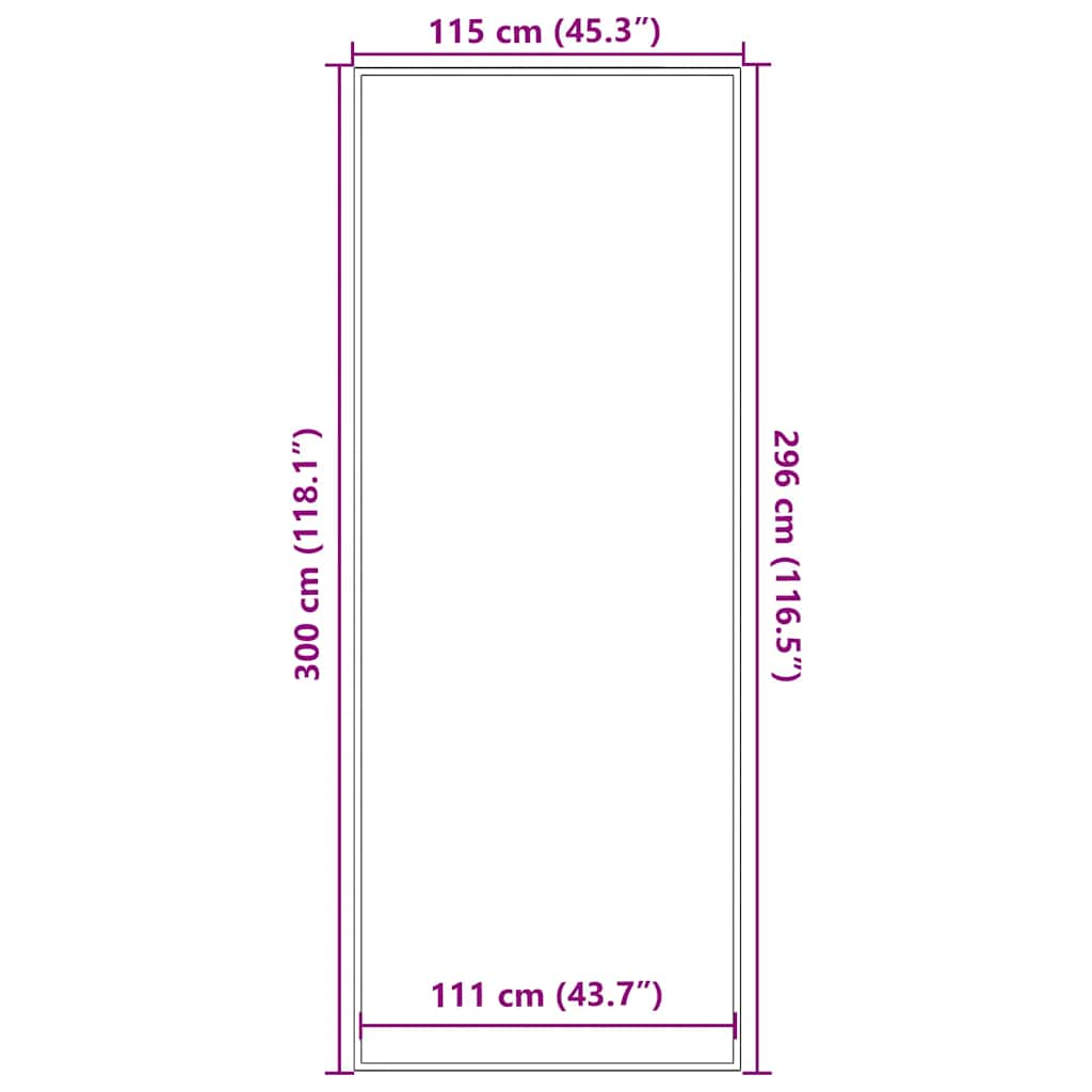 Paillasson marron 115x300 cm