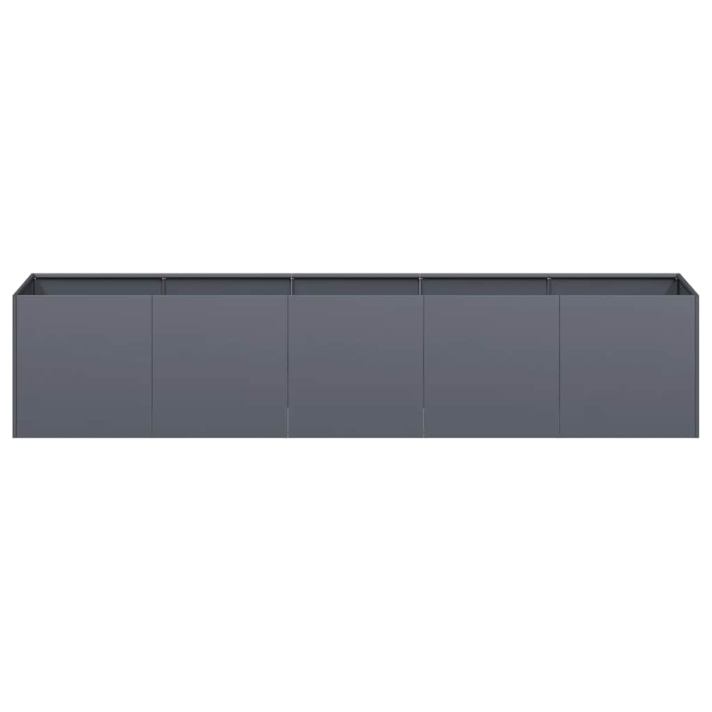 Anthracite planter 200x40x40 cm cold rolled steel