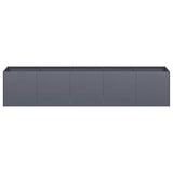 Anthracite planter 200x40x40 cm cold rolled steel