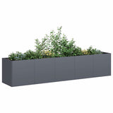 Anthracite planter 200x40x40 cm cold rolled steel