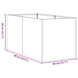 Jardinière rouillé 40x80x40 cm acier inoxydable