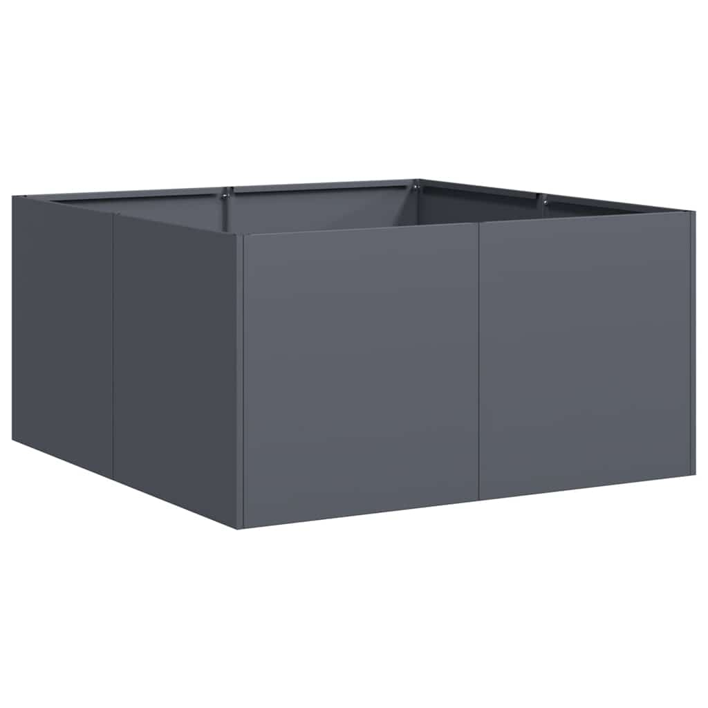 Anthracite planter 80x80x40 cm cold rolled steel