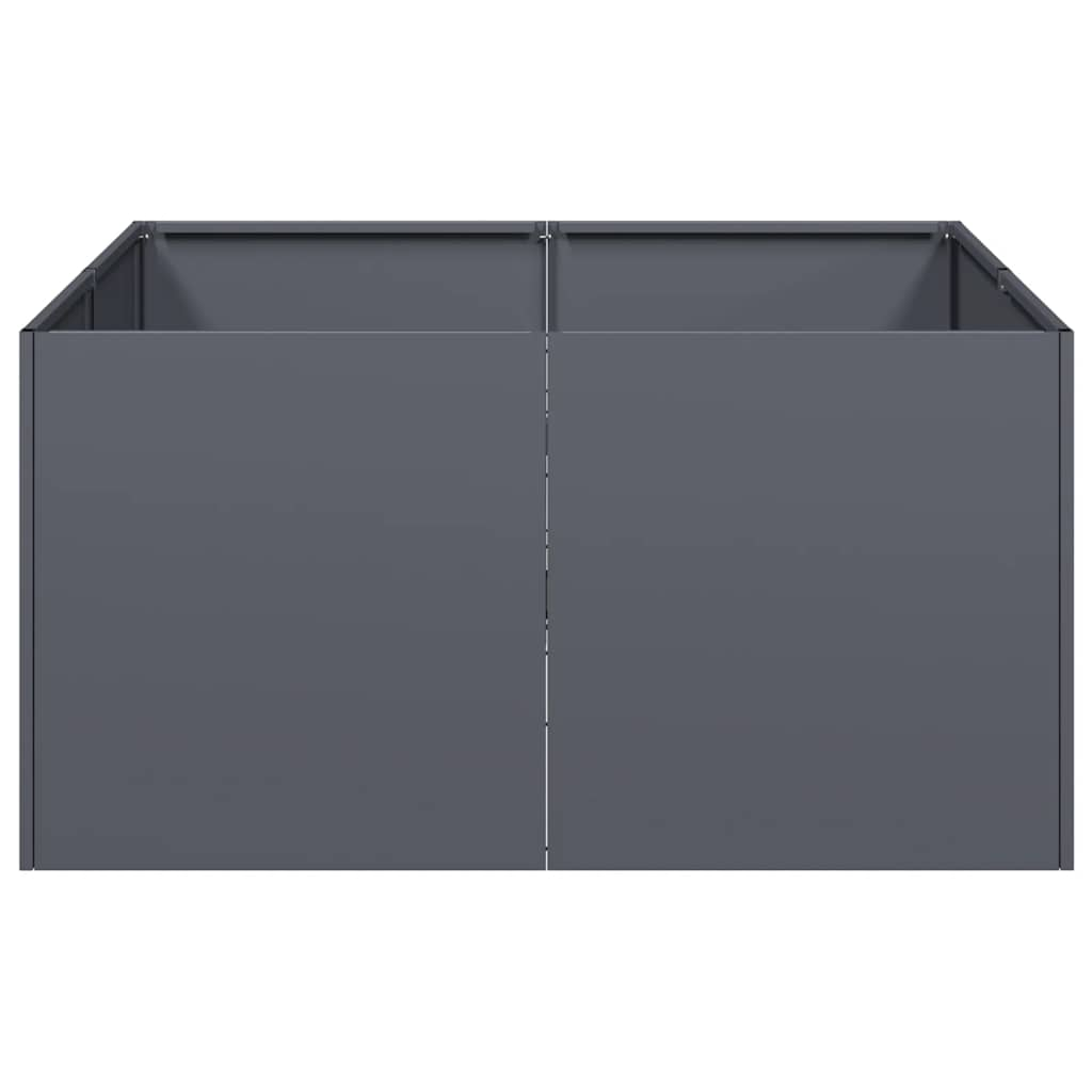 Anthracite planter 80x80x40 cm cold rolled steel