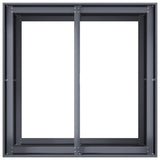 Jardinière anthracite 80x80x80 cm acier