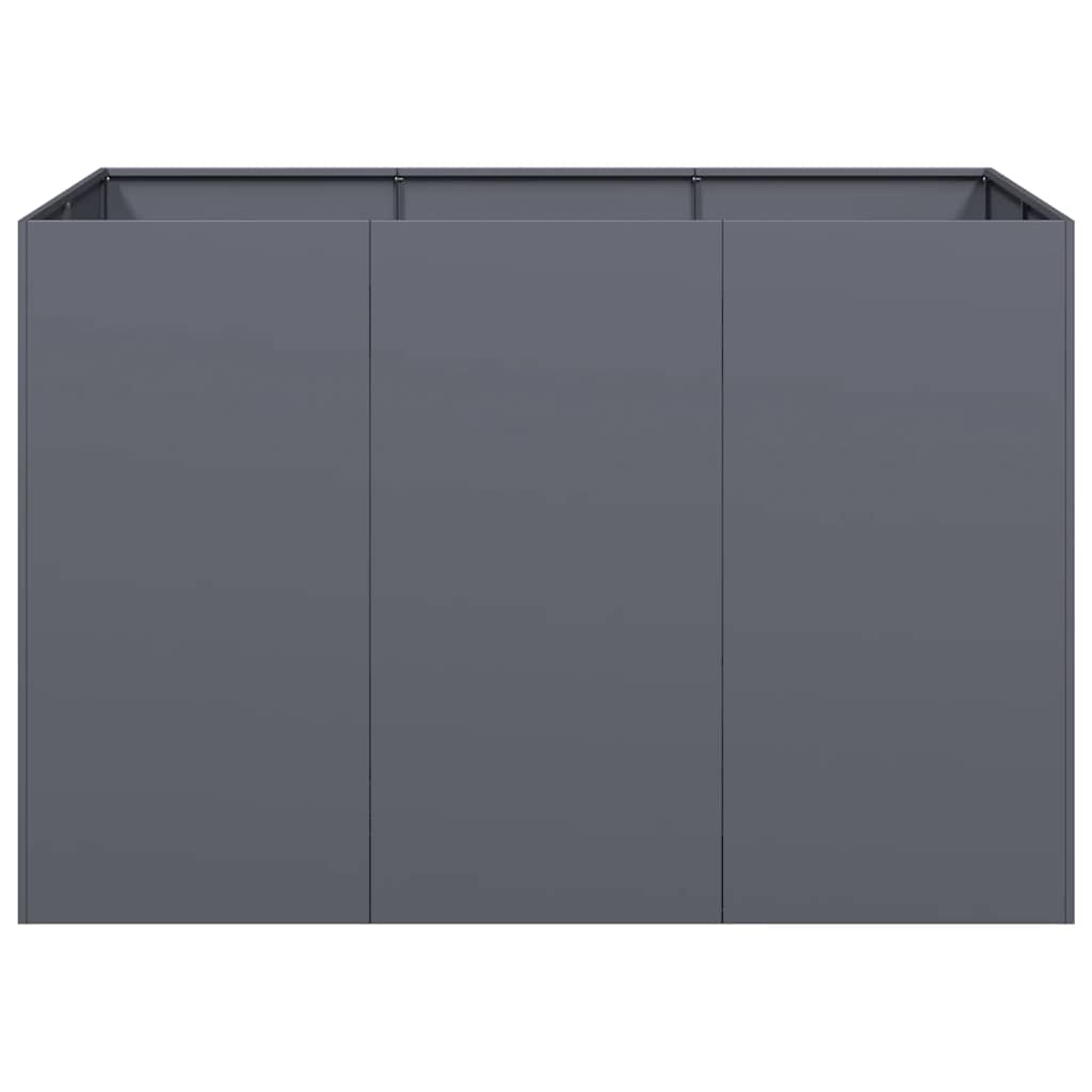 Jardinière anthracite 120x80x80 cm acier