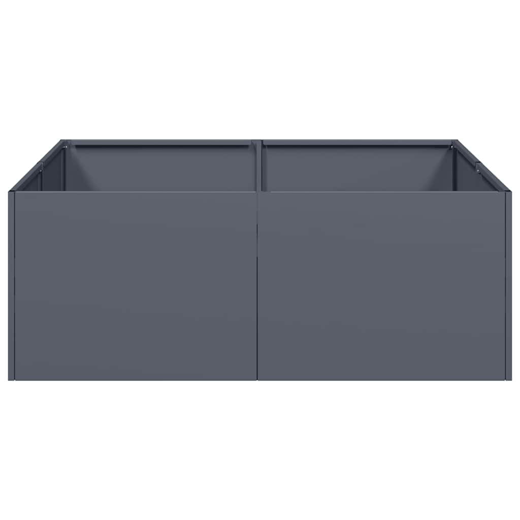 Jardinière anthracite 80x80x30 cm acier