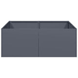 Jardinière anthracite 80x80x30 cm acier